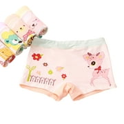 CSCHome Kids Girls Cartoon Panties Soft Breathable Boxer Briefs Panties Girls Underwear for Toddler(Pack of 5)